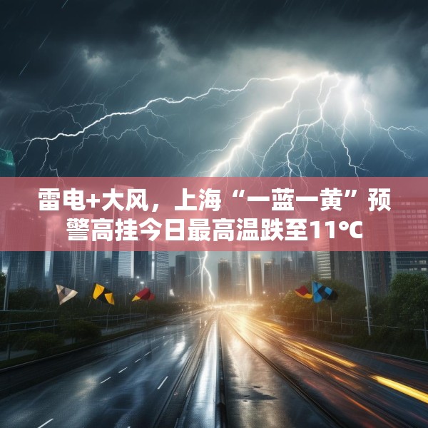 雷电+大风，上海“一蓝一黄”预警高挂今日最高温跌至11℃