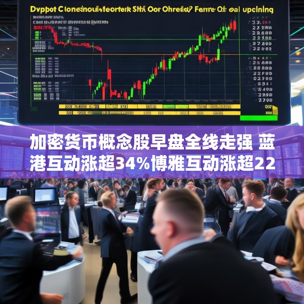 加密货币概念股早盘全线走强 蓝港互动涨超34%博雅互动涨超22%
