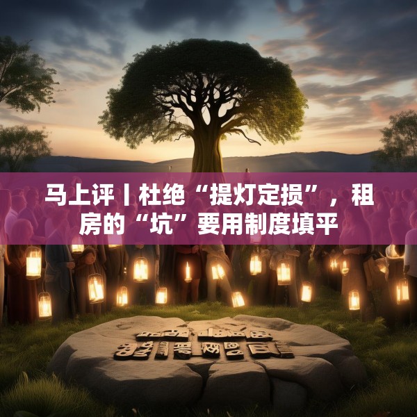 马上评丨杜绝“提灯定损”，租房的“坑”要用制度填平
