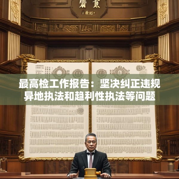 最高检工作报告：坚决纠正违规异地执法和趋利性执法等问题