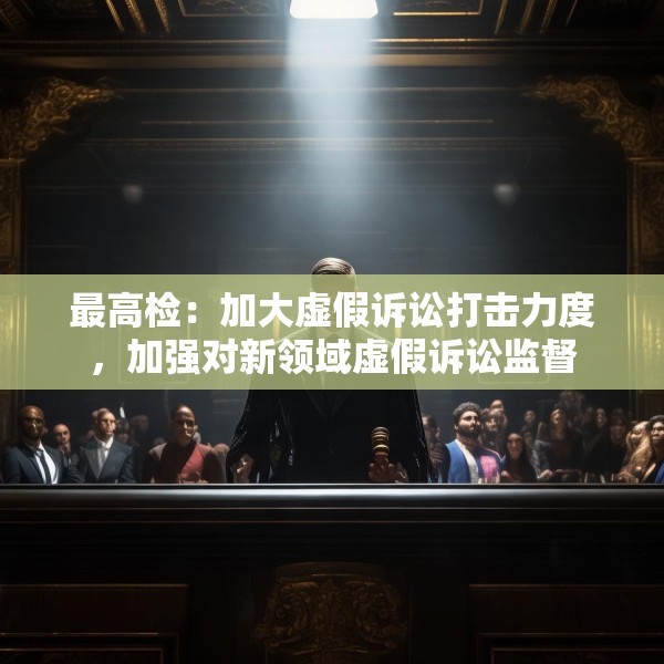 最高检：加大虚假诉讼打击力度，加强对新领域虚假诉讼监督