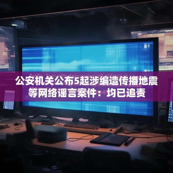 公安机关公布5起涉编造传播地震等网络谣言案件：均已追责