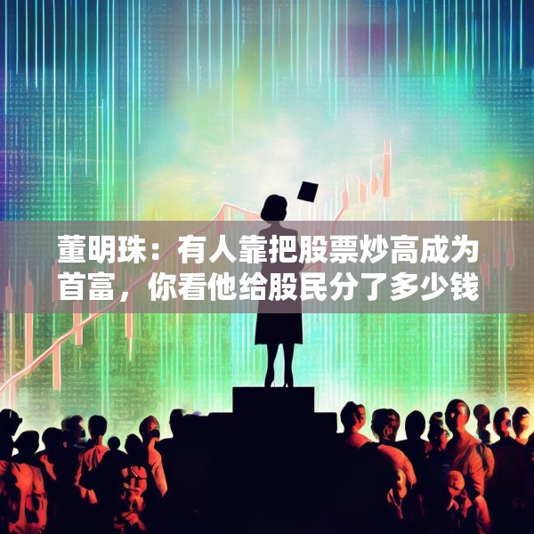 董明珠：有人靠把股票炒高成为首富，你看他给股民分了多少钱
