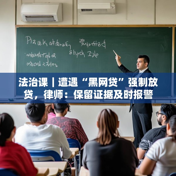 法治课｜遭遇“黑网贷”强制放贷，律师：保留证据及时报警