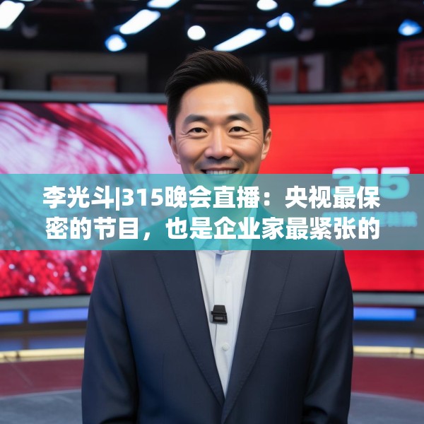 李光斗|315晚会直播：央视最保密的节目，也是企业家最紧张的日子