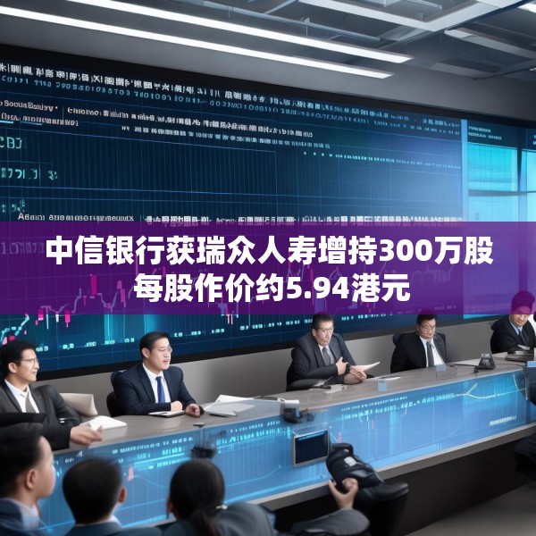 中信银行获瑞众人寿增持300万股 每股作价约5.94港元