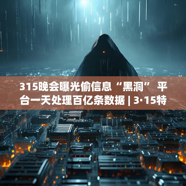 315晚会曝光偷信息“黑洞” 平台一天处理百亿条数据 | 3·15特别报道