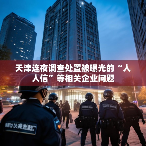 天津连夜调查处置被曝光的“人人信”等相关企业问题
