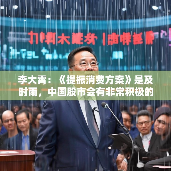 李大霄：《提振消费方案》是及时雨，中国股市会有非常积极的正面反应