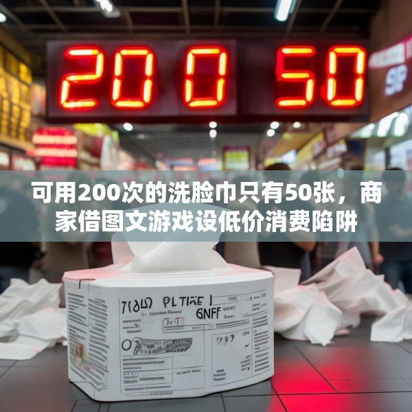 可用200次的洗脸巾只有50张，商家借图文游戏设低价消费陷阱