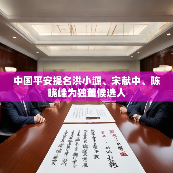中国平安提名洪小源、宋献中、陈晓峰为独董候选人