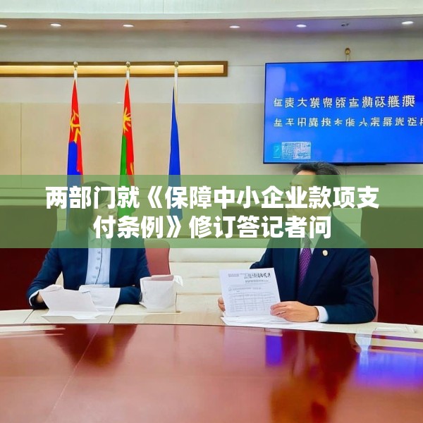 两部门就《保障中小企业款项支付条例》修订答记者问