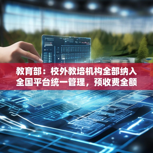 教育部：校外教培机构全部纳入全国平台统一管理，预收费全额纳入监管