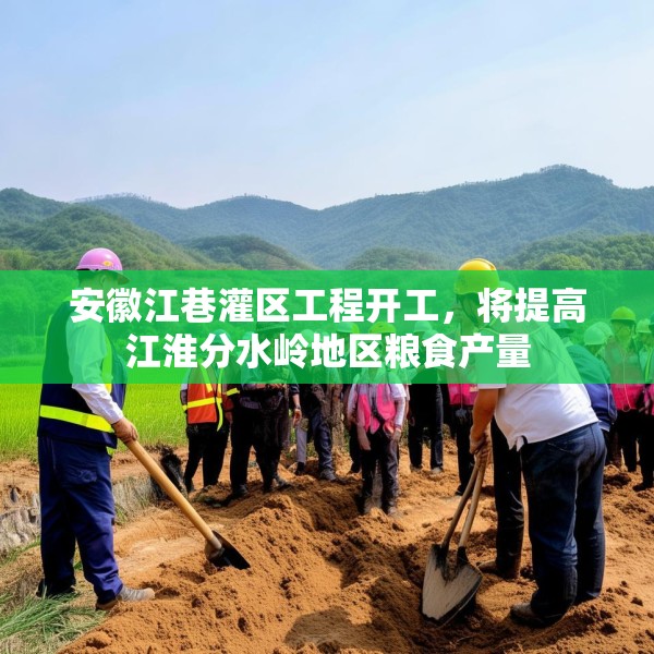 安徽江巷灌区工程开工，将提高江淮分水岭地区粮食产量