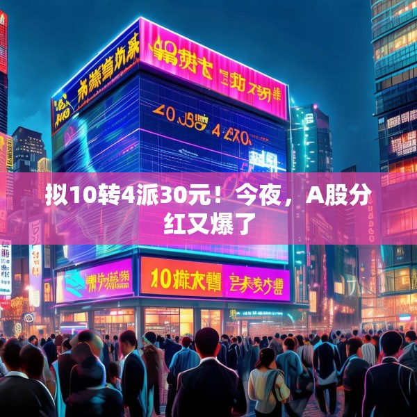 拟10转4派30元！今夜，A股分红又爆了