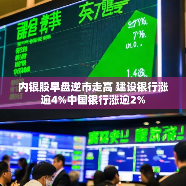 内银股早盘逆市走高 建设银行涨逾4%中国银行涨逾2%