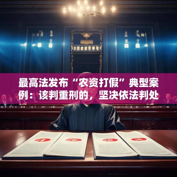最高法发布“农资打假”典型案例：该判重刑的，坚决依法判处