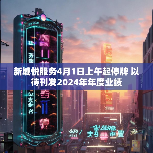 新城悦服务4月1日上午起停牌 以待刊发2024年年度业绩