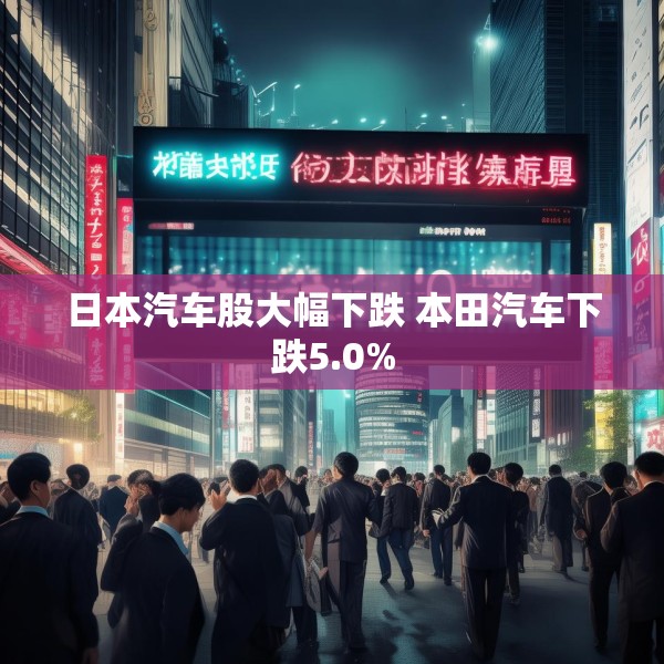 日本汽车股大幅下跌 本田汽车下跌5.0%