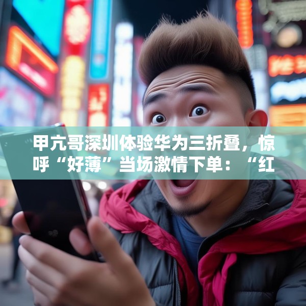 甲亢哥深圳体验华为三折叠，惊呼“好薄”当场激情下单：“红的黑的我都要！”