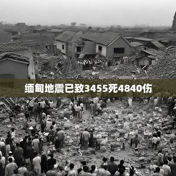 缅甸地震已致3455死4840伤