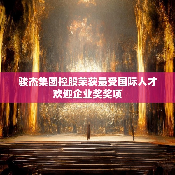 骏杰集团控股荣获最受国际人才欢迎企业奖奖项