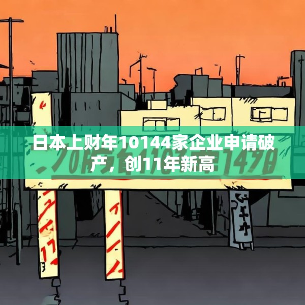 日本上财年10144家企业申请破产，创11年新高