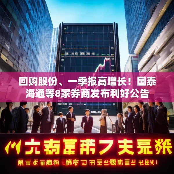 回购股份、一季报高增长！国泰海通等8家券商发布利好公告