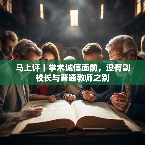 马上评丨学术诚信面前，没有副校长与普通教师之别
