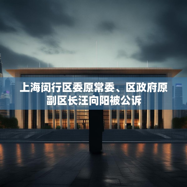 上海闵行区委原常委、区政府原副区长汪向阳被公诉