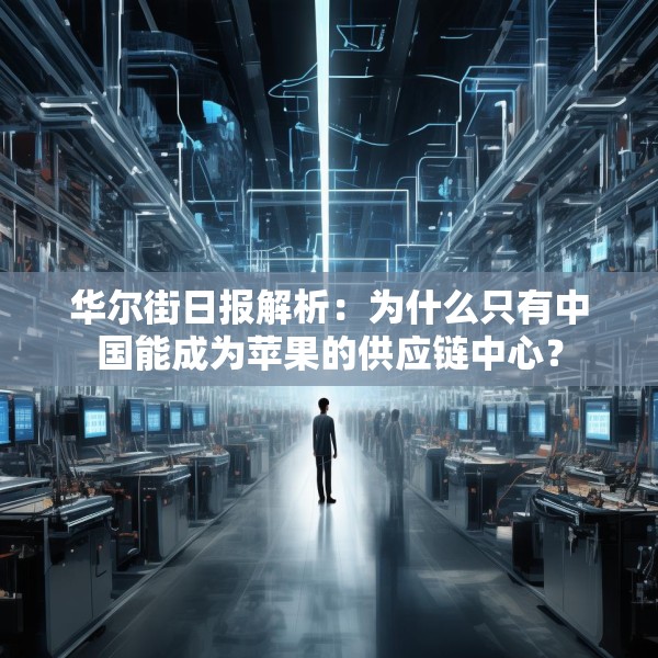 华尔街日报解析：为什么只有中国能成为苹果的供应链中心？