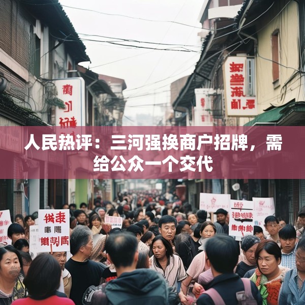 人民热评：三河强换商户招牌，需给公众一个交代