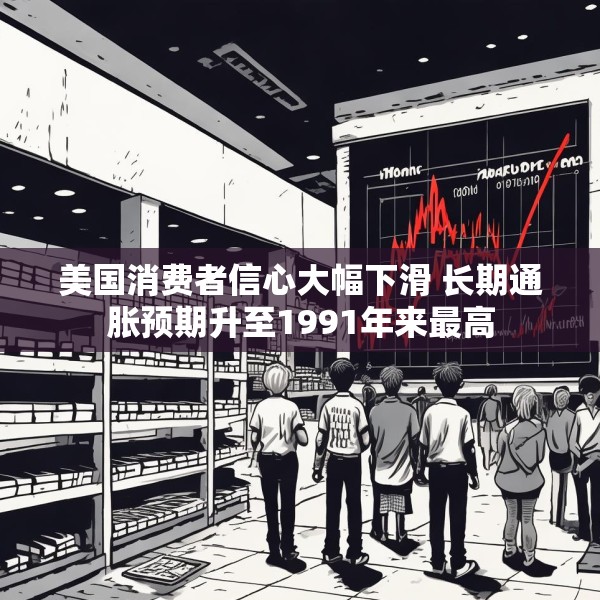 美国消费者信心大幅下滑 长期通胀预期升至1991年来最高
