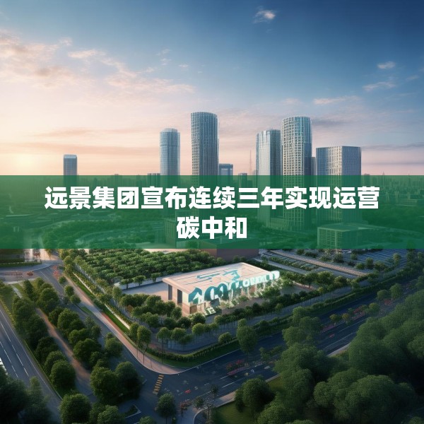 远景集团宣布连续三年实现运营碳中和