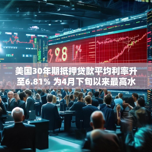 美国30年期抵押贷款平均利率升至6.81% 为4月下旬以来最高水平
