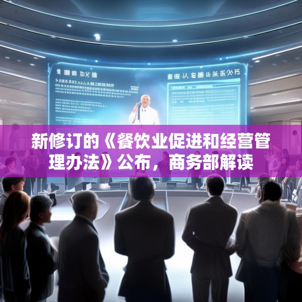 新修订的《餐饮业促进和经营管理办法》公布，商务部解读