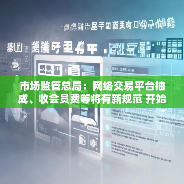 市场监管总局：网络交易平台抽成、收会员费等将有新规范 开始征求意见
