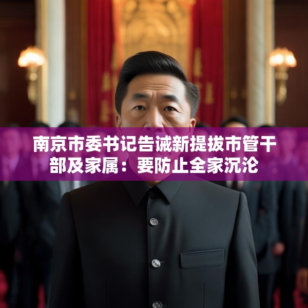 南京市委书记告诫新提拔市管干部及家属：要防止全家沉沦