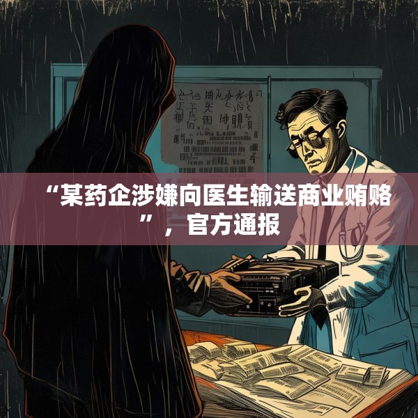 “某药企涉嫌向医生输送商业贿赂”，官方通报