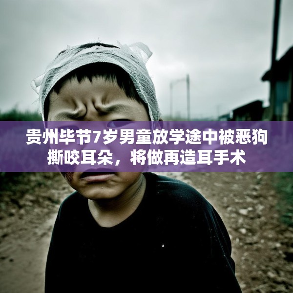 贵州毕节7岁男童放学途中被恶狗撕咬耳朵，将做再造耳手术