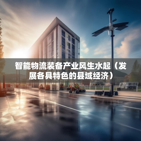 智能物流装备产业风生水起（发展各具特色的县域经济）