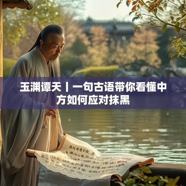 玉渊谭天丨一句古语带你看懂中方如何应对抹黑