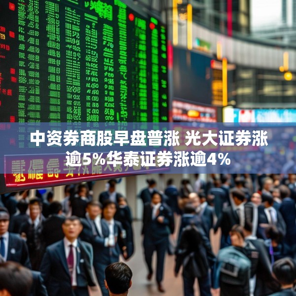 中资券商股早盘普涨 光大证券涨逾5%华泰证券涨逾4%