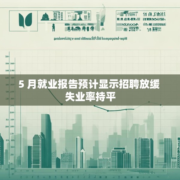 5 月就业报告预计显示招聘放缓 失业率持平