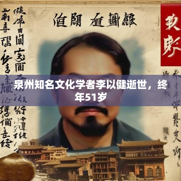 泉州知名文化学者李以健逝世，终年51岁