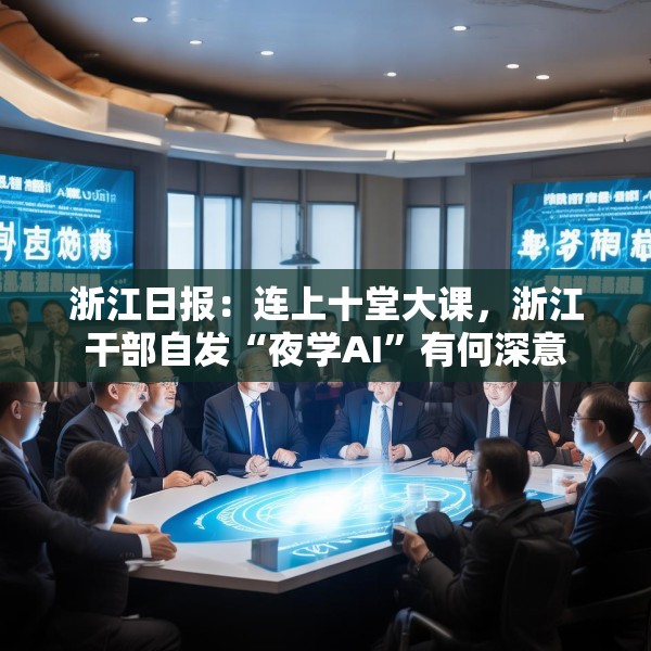 浙江日报：连上十堂大课，浙江干部自发“夜学AI”有何深意
