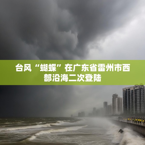 台风“蝴蝶”在广东省雷州市西部沿海二次登陆