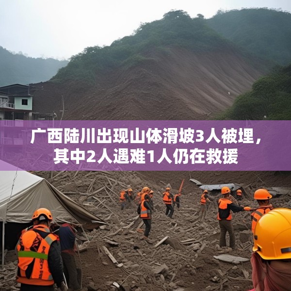 广西陆川出现山体滑坡3人被埋，其中2人遇难1人仍在救援
