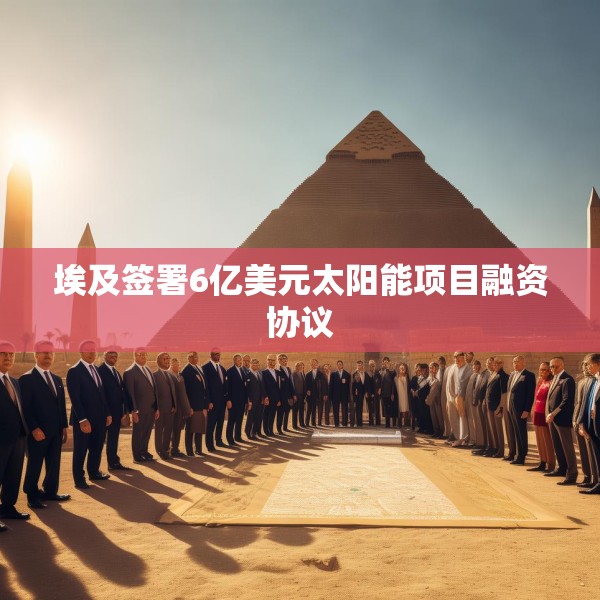 埃及签署6亿美元太阳能项目融资协议
