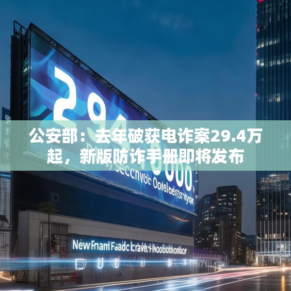 公安部：去年破获电诈案29.4万起，新版防诈手册即将发布
